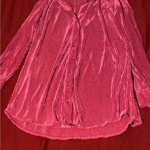 Forever 21 Vibrant Pink Button Down Shirt